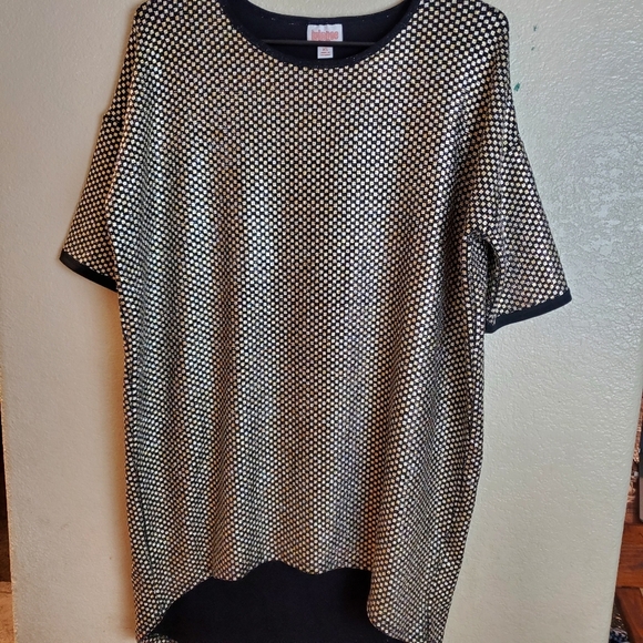 Lularoe Irma Elegant Metallic Tunic Dress Top - Picture 1 of 5